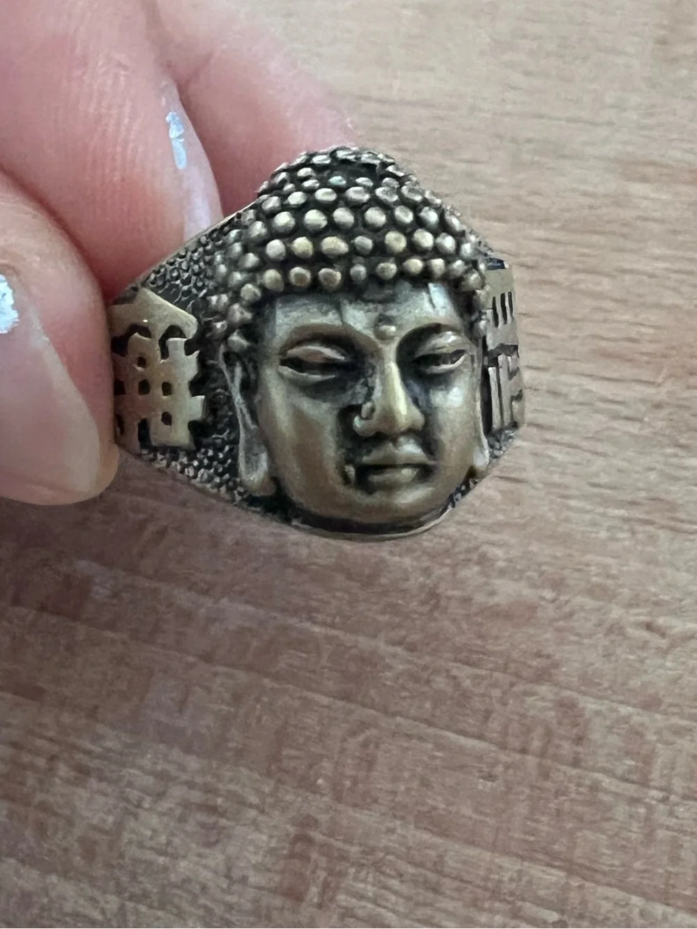Bronze Buddha Statement Ring
